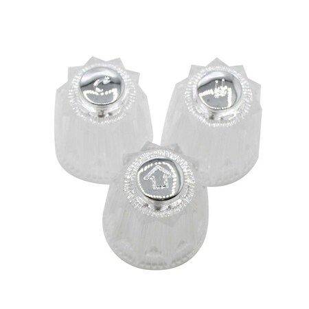Thrifco Plumbing 3 Valve Windsor Trim Kit Satin Nickel 4405737
